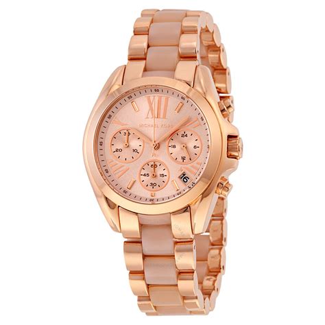 rose gold women's watch michael kors|More.